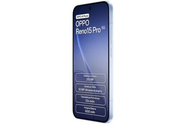 Smartfon OPPO Reno15 Pro 5G niebieski 6.32" 12.0GB/512.0GB