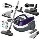 Odkurzacz Bosch BWD41740 AquaWash&Clean tradycyjny workowy 1700W szaro-fioletowy