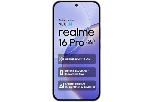 Smartfon realme 16 Pro 5G fioletowy 6.78" 8.0GB/512.0GB