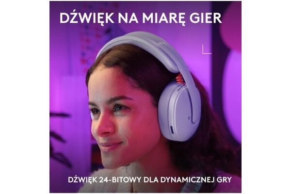 Słuchawki Logitech G325 Lightspeed Nauszne Bezprzewodowe fioletowy