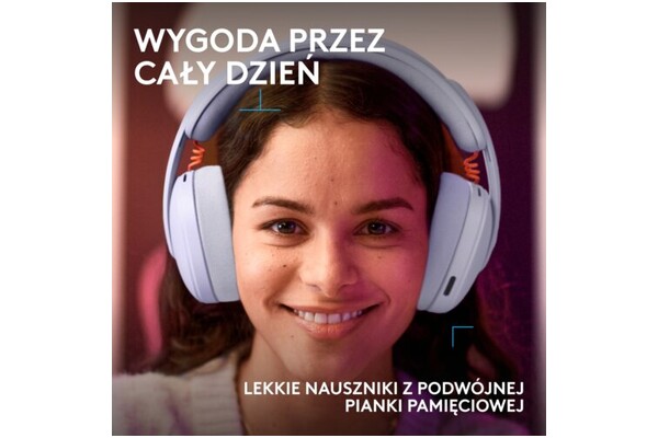 Słuchawki Logitech G325 Lightspeed Nauszne Bezprzewodowe fioletowy