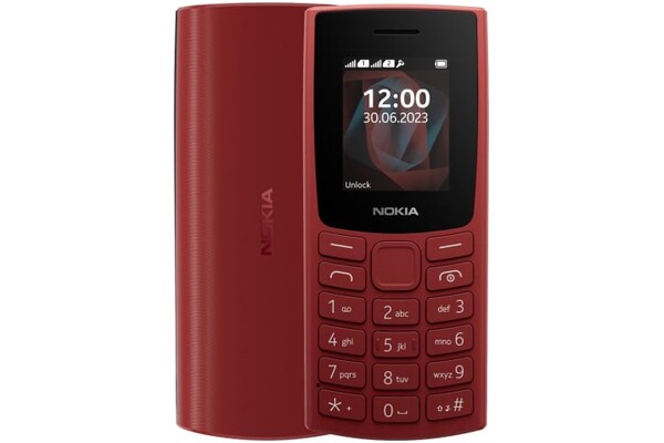 Smartfon NOKIA 105 czerwony 1.80" poniżej 0.1GB/poniżej 0.5GB