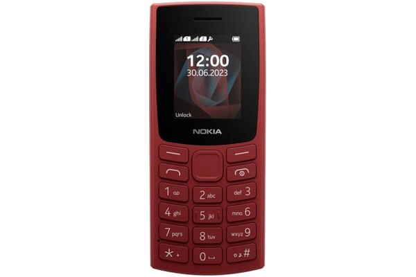 Smartfon NOKIA 105 czerwony 1.80" poniżej 0.1GB/poniżej 0.5GB