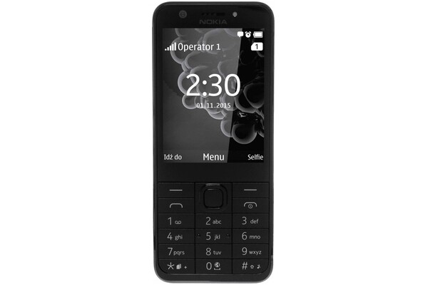 Smartfon NOKIA 230 czarno-szary 2.80" poniżej 0.1GB/poniżej 0.5GB