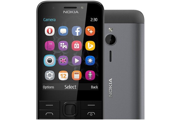 Smartfon NOKIA 230 czarno-szary 2.80" poniżej 0.1GB/poniżej 0.5GB