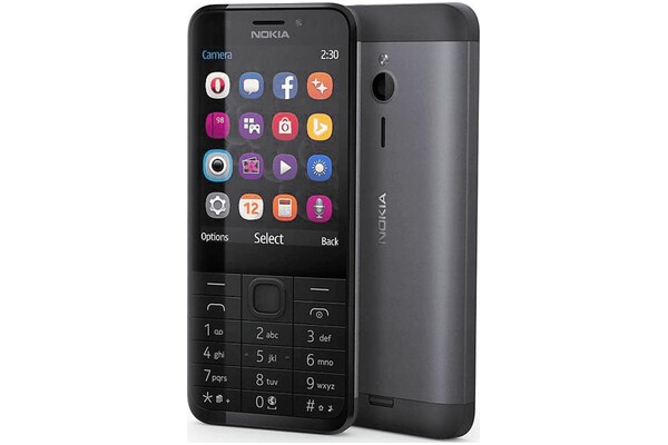 Smartfon NOKIA 230 czarno-szary 2.80" poniżej 0.1GB/poniżej 0.5GB
