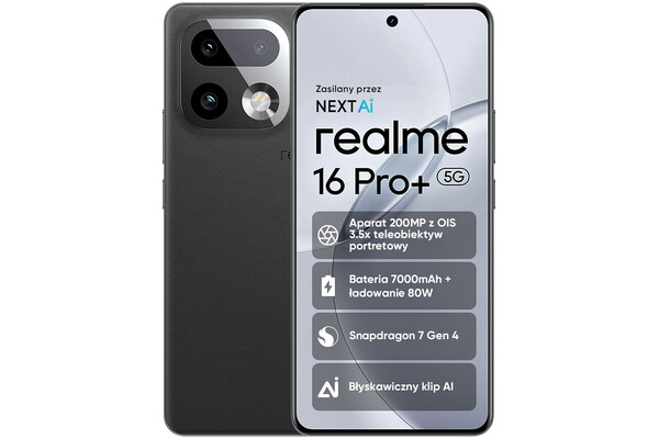 Smartfon realme 16 Pro 5G szary 6.80" 12.0GB/512.0GB
