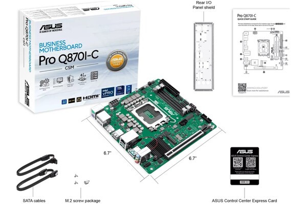 Płyta główna ASUS Q870I-C Pro Socket 1851 Intel Q870 DDR5 Mini-ITX