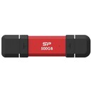 Dysk zewnętrzny SSD Silicon Power DS72 500GB czerwony