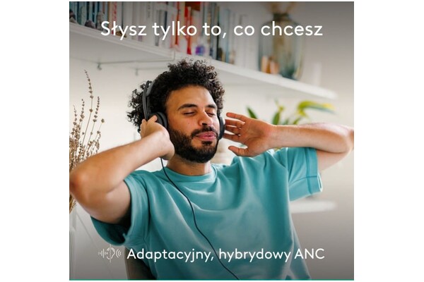 Słuchawki Logitech Zone Wired Nauszne Przewodowe czarny