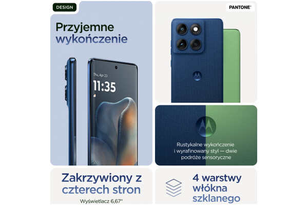 Smartfon Motorola moto edge 60 5G niebieski 6.67" 8.0GB/256.0GB