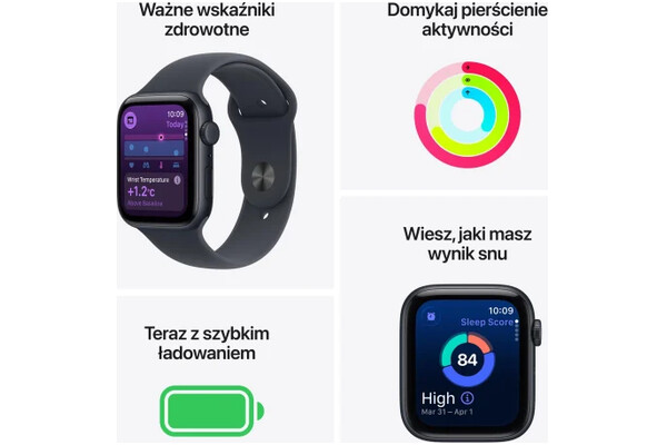 Smartwatch Apple Apple Watch SE 3 Aluminium Case czarny 5G