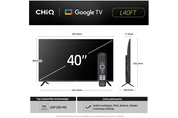 Telewizor CHIQ L40FT 40" Full HD