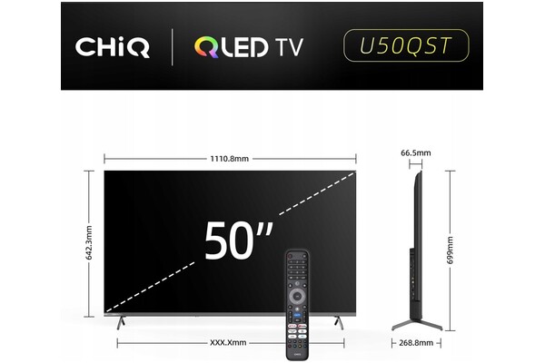 Telewizor CHIQ U50QST 50" 4K Ultra HD