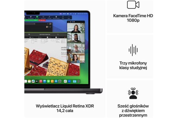 Laptop Apple MacBook Pro 14.2" Apple M3 Max M3 Max (30 rdz.) 6GB 4TB SSD macOS gwiezdna czerń