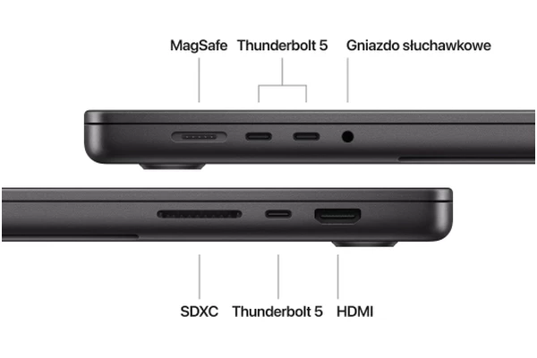 Laptop Apple MacBook Pro 16.2" Apple M4 Max brak 36GB 1TB SSD macOS gwiezdna czerń