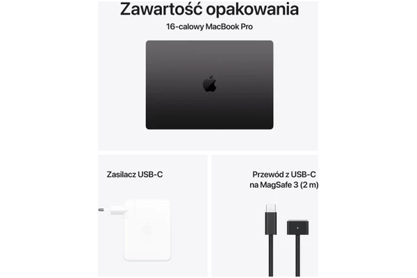 Laptop Apple MacBook Pro 16.2" Apple M4 Max brak 36GB 1TB SSD macOS gwiezdna czerń