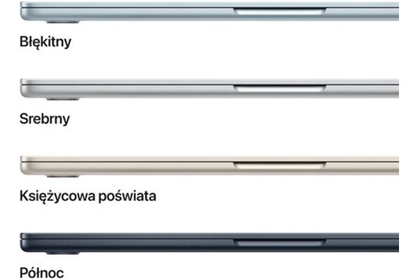Laptop Apple MacBook Air 13.6" Apple M4 M4 (8 rdz.) 16GB 256GB SSD macOS księżycowa poświata