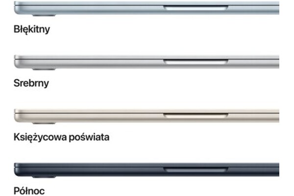 Laptop Apple MacBook Air 15.3" Apple M5 M5 (10 rdz.) 16GB 512GB SSD macOS północ