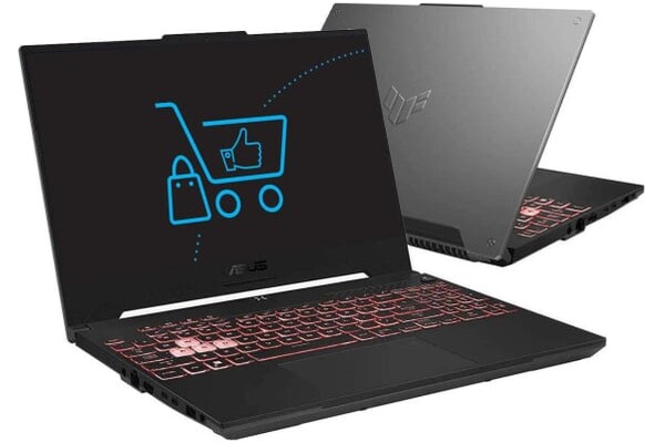 Laptop ASUS TUF Gaming A15 15.6" AMD Ryzen 5-7535HS NVIDIA GeForce RTX 4060 16GB 512GB SSD M.2 Windows 11 Home szary