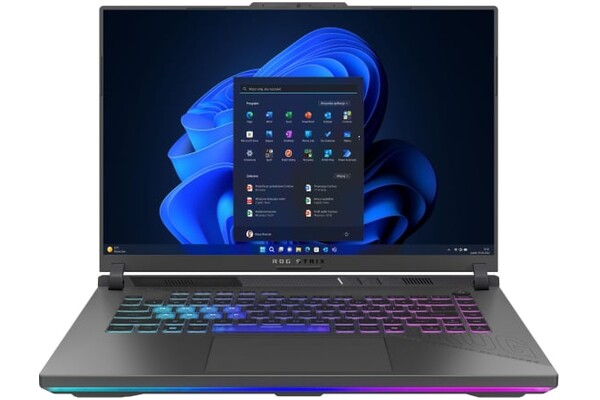 Laptop ASUS ROG Strix G16 16.0" AMD Ryzen 9-8940HX NVIDIA GeForce RTX 5070 Ti 4GB 1TB SSD M.2 Windows 11 Home grafitowy