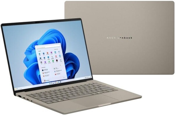 Laptop ASUS ZenBook A14 14.0" Qualcomm Snapdragon X2E-88-100 QUALCOMM Adreno 16GB 512GB SSD Windows 11 Home beżowy