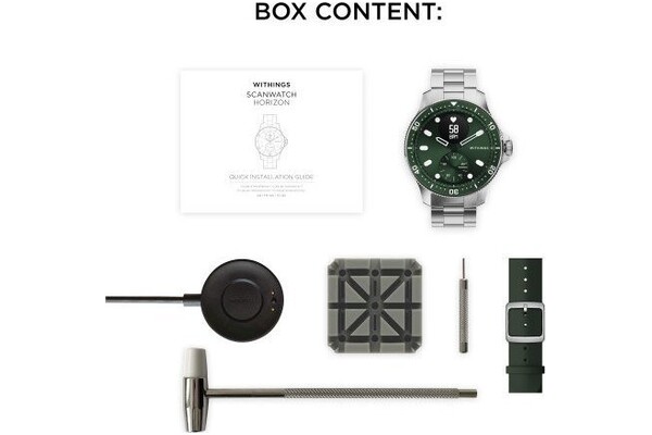 Smartwatch WITHINGS Scanwatch Scan Horizon 43.0mm zielony