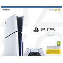 Konsola Sony PlayStation 5 Slim 1TB biało-czarny + Pad bezprzewodowy DualSenseKabel USBKabel zasilającyKabel HDMI (zgodny ze standardem 4K)Dwie stopki podstawy poziomej
