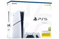 Konsola Sony PlayStation 5 Slim 1TB biało-czarny + Pad bezprzewodowy DualSense - 2 szt.Kabel USBKabel zasilającyKabel HDMI (zgodny ze standardem 4K)Dwie stopki podstawy poziomej