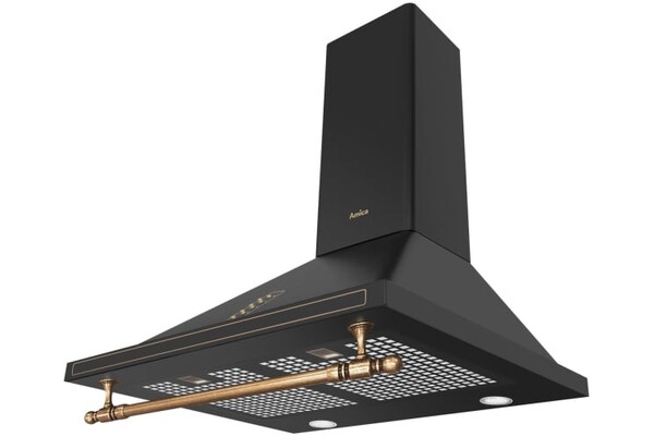 Okap kuchenny Kominowy AMICA OKC6212RA 60.0cm CzarnyAntracyt