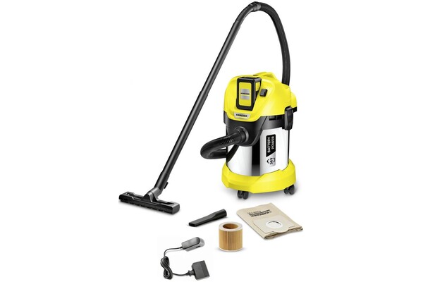 Odkurzacz Karcher WD3 Premium tradycyjny z pojemnikiem żółty