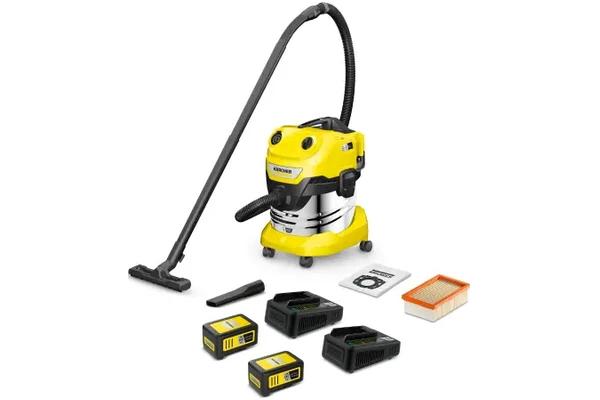 Odkurzacz Karcher WD4 tradycyjny workowy srebrno-żółty
