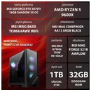 Mad Dog F321R-A06DR32 AMD Ryzen 5 32GB DDR5 NVIDIA GeForce RTX 5070 Ti 16GB 1TB SSD brak