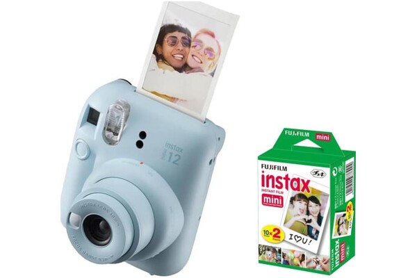 Aparat natychmiastowy Fujifilm Instax Mini 12 niebieski + wkłady 20