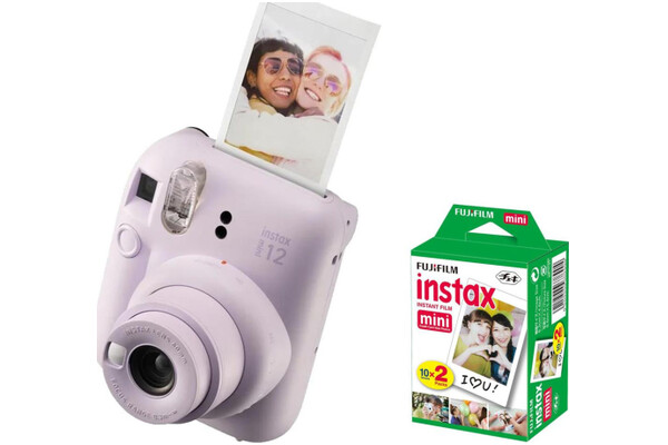 Aparat natychmiastowy Fujifilm Instax Mini 12 fioletowy + wkłady 20