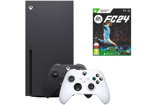 Konsola Microsoft Xbox Series X 1TB czarno-biały + EA SPORTS FC 24 + Kontroler XBOX