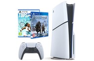 Konsola Sony PlayStation 5 Slim 1TB biało-czarny + God of War Ragnarok, Top Spin 2K25