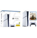 Konsola Sony PlayStation 5 Slim 1TB biało-czarny + Astros Playroom, Ghost of Yotei Gra PS5