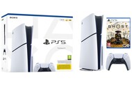 Konsola Sony PlayStation 5 Slim 1TB biało-czarny + Astros Playroom, Ghost of Yotei Gra PS5