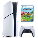 Konsola Sony PlayStation 5 Slim 1TB biało-czarny + Astros Playroom, Minecraft Gra PS5