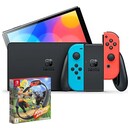 Konsola Nintendo Switch OLED 64GB niebiesko-czerwony + Ring Fit Adventure