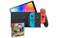 Konsola Nintendo Switch OLED 64GB niebiesko-czerwony + Ring Fit Adventure