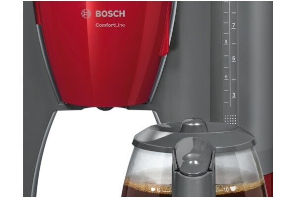 Ekspres Bosch TKA6A044 Przelewowy czerwono-szary