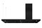 Okap kuchenny wyspowy - T-line AFRELLI Nuvola 146.0cm czarny