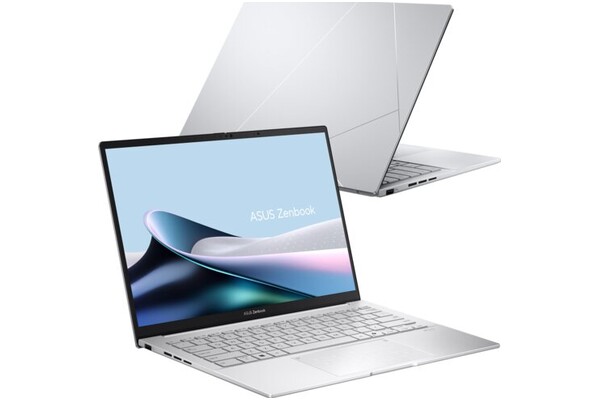 Laptop ASUS Zenbook 14 OLED 14.0" Intel Core Ultra 9-285H Intel Arc 16GB 512GB SSD Windows 11 Home srebrny