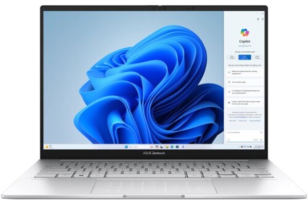 Laptop ASUS Zenbook 14 OLED 14.0" Intel Core Ultra 9-285H Intel Arc 16GB 512GB SSD Windows 11 Home srebrny