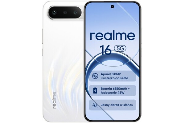 Smartfon realme 16 5G biały 6.57" 8.0GB/256.0GB