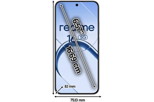 Smartfon realme 16 5G biały 6.57" 8.0GB/256.0GB