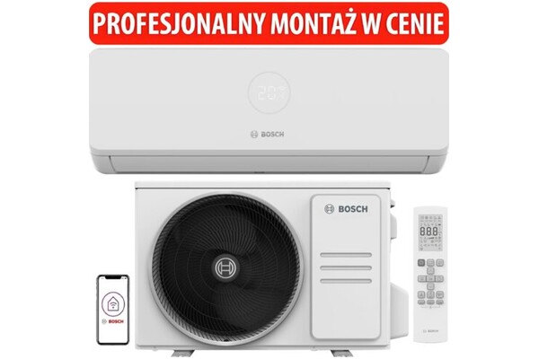 Klimatyzator ścienny SPLIT z montażem Bosch CL3200I 53 E 5300W 41dB