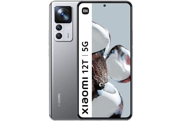 Smartfon Xiaomi 12T 5G srebrny 6.67" 8.0GB/256.0GB